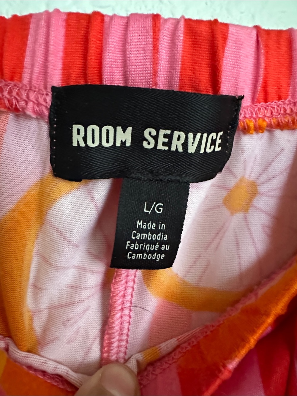 WOMEN’S Pink Citrus-Print Short Sleeve Button Front Top - Picture 3 of 10